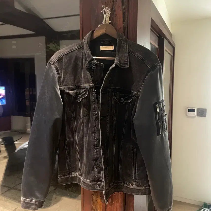 [BUNJANG] AllSaints Black Denim Jacket M / 올세인츠 흑청 블랙 데님 자켓 M