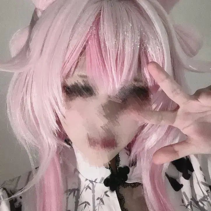 [BUNJANG] Honkai: Star Rail March 7th Cosplay Set with Wig / 급전) 삼칠이 코스 가발 march7th 붕스 붕괴스타레일