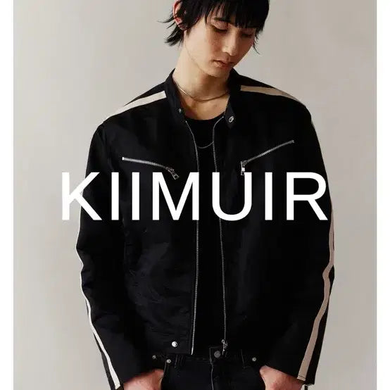 [BUNJANG] KIMUAR Leather Line Biker Jacket L / 키뮤어 레더 라인 바이커 자켓 L