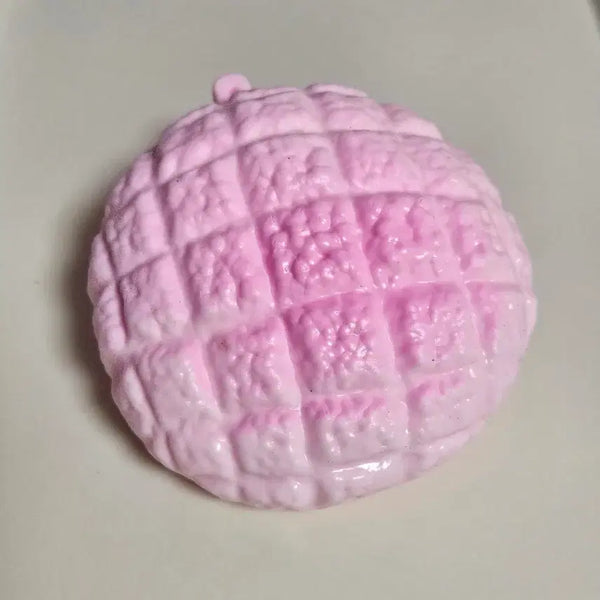 [BUNJANG] Pink Melon Bread Crunch Slimey Hair Clip / [현물] 핑크 메론빵 크런치 슬랑이