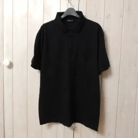[BUNJANG] Black Collar T-Shirt / 튜블러 블랙 카라 티셔츠 1