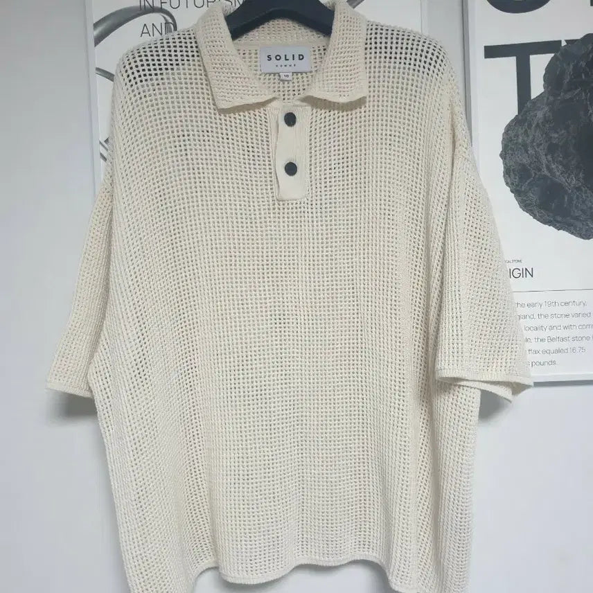 [BUNJANG] Solid Homme Knit T-Shirt Size 50 / 솔리드옴므 니트 티셔츠 50