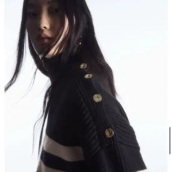 [BUNJANG] COS Striped Button Knit Sweater - Large / 코스 스트라이프 버튼 니트 L사이즈 새상품