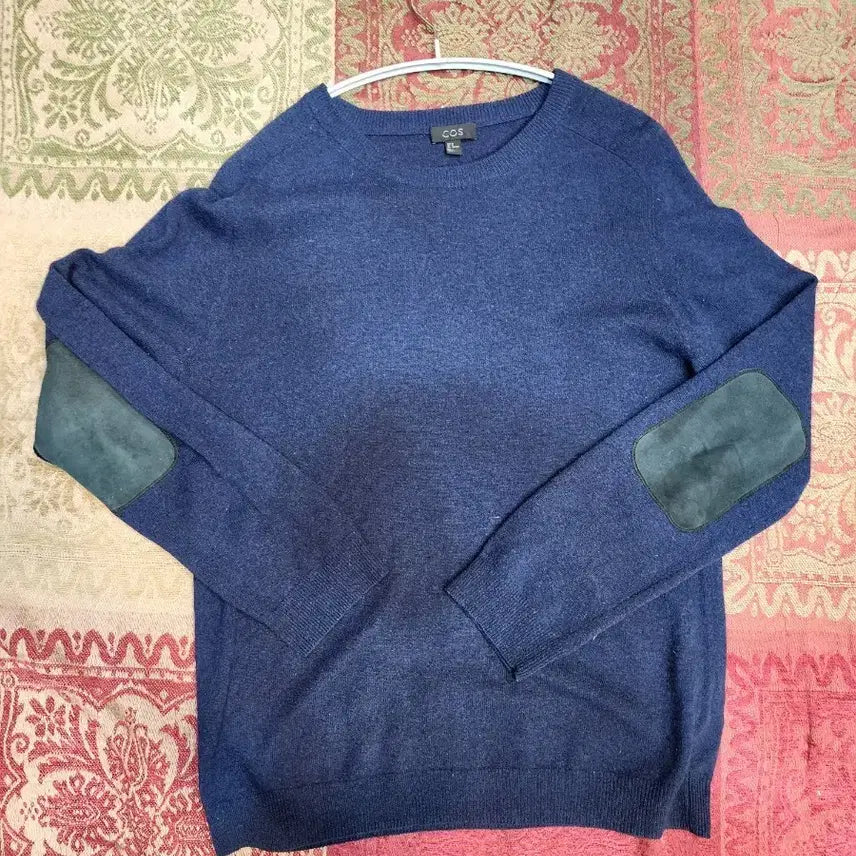 [BUNJANG] COS Navy Elbow Patch Knit M / COS 네이비 엘보우 패치 니트 M