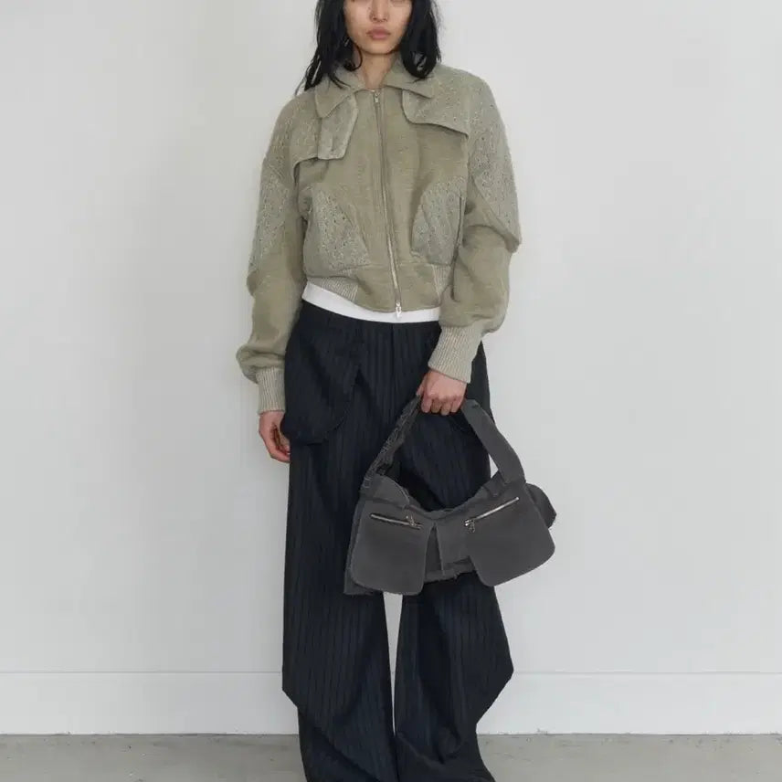 [BUNJANG] Odly Workshop Charcoal Denim Trouser Bag / 오들리워크샵 Charcoal Denim Trouser Bag