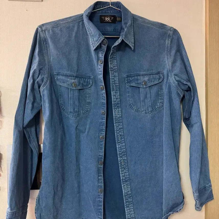 [BUNJANG] RRL Indigo Herringbone Twill Work Shirt L / rrl 인디고 헤링본 트윌 워크셔츠 L사이즈