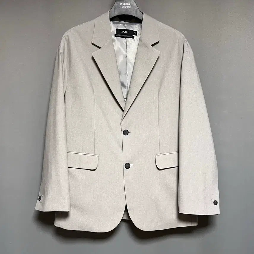 [BUNJANG] Ziplysh Semi-Oversized Blazer Jacket Light Grey M / 지플리시 세미오버핏 블레이저 자켓 라이트그레이 M