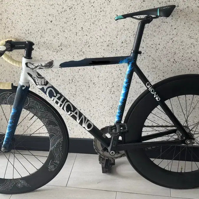 [BUNJANG] Chicano Skeleton Blue Fixed Gear Bicycle / 치카노 스켈레톤 블루
