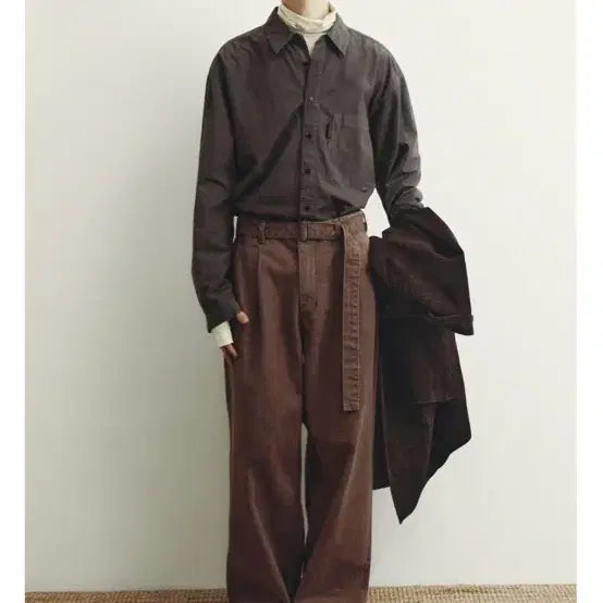 [BUNJANG] YOUTH Belted Denim Pants Brown Size S / 유스 YOUTH 벨티드 데님 팬츠 브라운 m사이즈