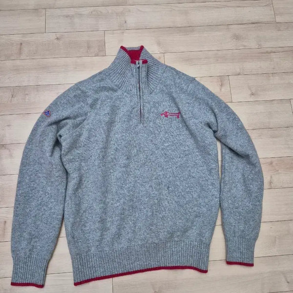 [BUNJANG] Louis Castel Windproof Wool Half-Zip Knit Sweater Size 105 / 루이까스텔 방풍 모 니트 반집업 10577사이즈