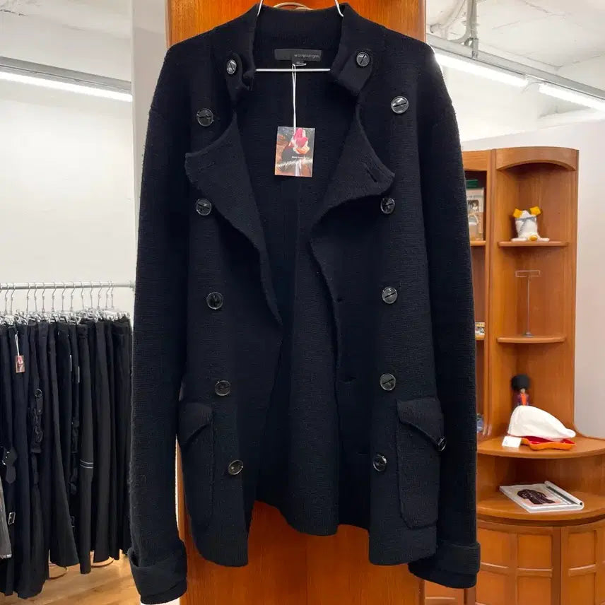 [BUNJANG] Wooyoungmi Double-Breasted Knit Jacket / [46] 우영미 더블 브레스티드 니트 재킷