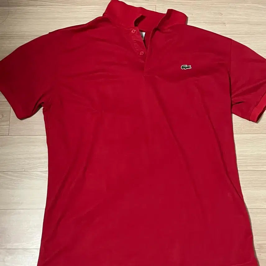 [BUNJANG] Lacoste Red Pique Polo T-shirt / 라코스테 빨간색 카라티