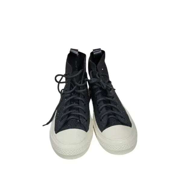 [BUNJANG] MISOPE Black Beaded Cubic High-Top Sneakers / 미소페 블랙 고급스러운 비즈 큐빅 장식으로 포인트를 준 하이탑 스니커즈