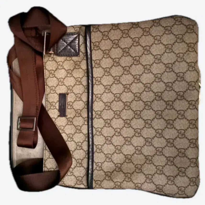 [BUNJANG] Gucci GG Supreme Canvas Shoulder Bag Brown / 구찌 GG 수프림 캔버스 숄더백 브라운