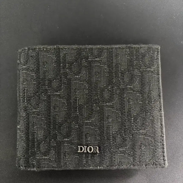 [BUNJANG] Dior Oblique Black Bifold Wallet / 디올 오블리크 블랙 반지갑