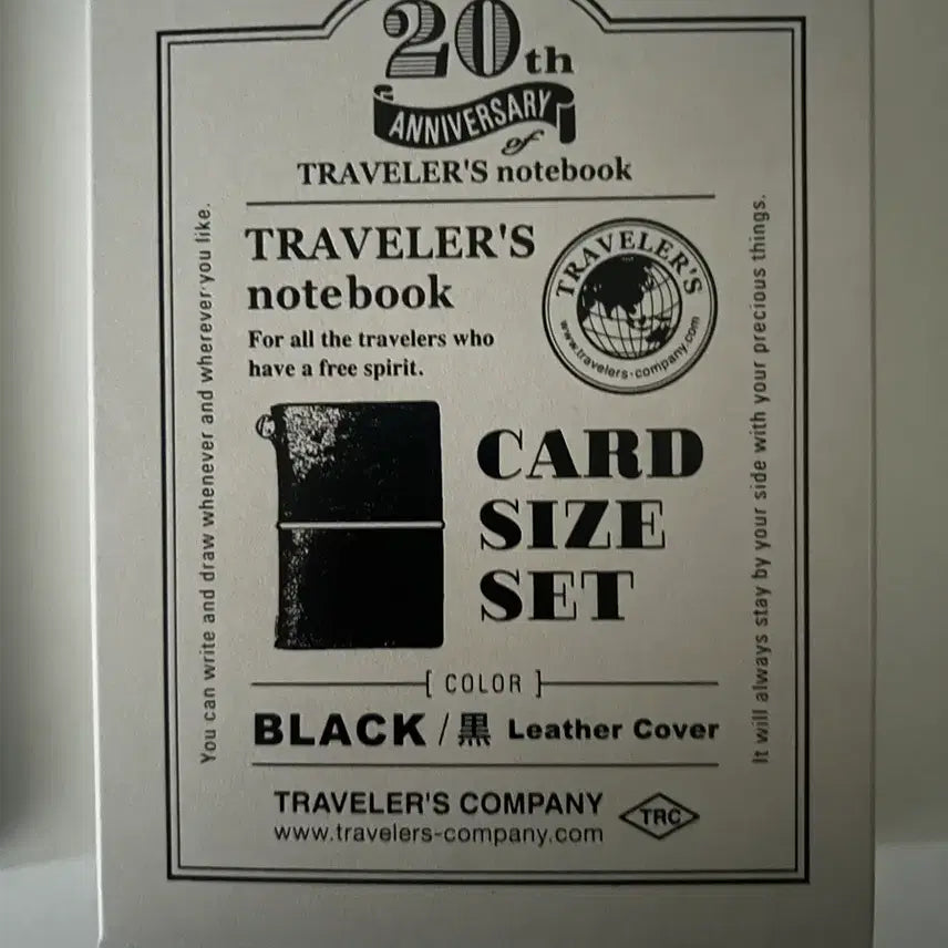 [BUNJANG] Traveler's Notebook 20th Anniversary Card Size Black / 트래블러스노트 20주년