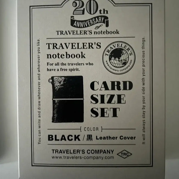 [BUNJANG] Traveler's Notebook 20th Anniversary Card Size Black / 트래블러스노트 20주년