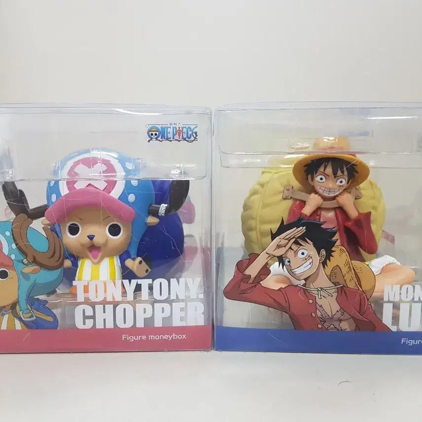 [BUNJANG] One Piece Luffy & Chopper Figure Coin Bank Set / 원피스 루피 & 쵸파 피규어 저금통