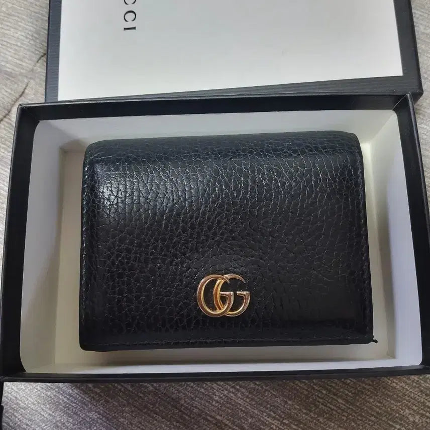 [BUNJANG] Gucci Marmont Card Wallet Black / 구찌 마몽트 카드지갑 블랙