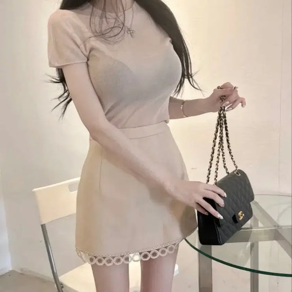 [BUNJANG] Rosemua Lace Point Skirt / 맨뒤실사0) 미착용새거  로즈무아 수입의류 레이스 포인트 스커트