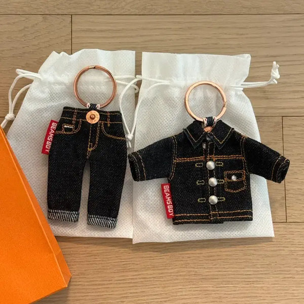 [BUNJANG] BEAMS BOY Denim Keychain Set / BEAMS 빔즈 보이 데님 키체인 키링 세트