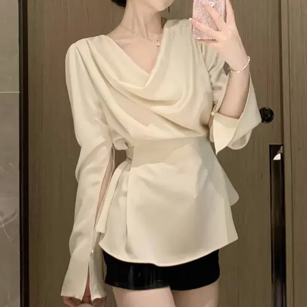 [BUNJANG] Wrap Blouse / (새상품)랩 블라우스