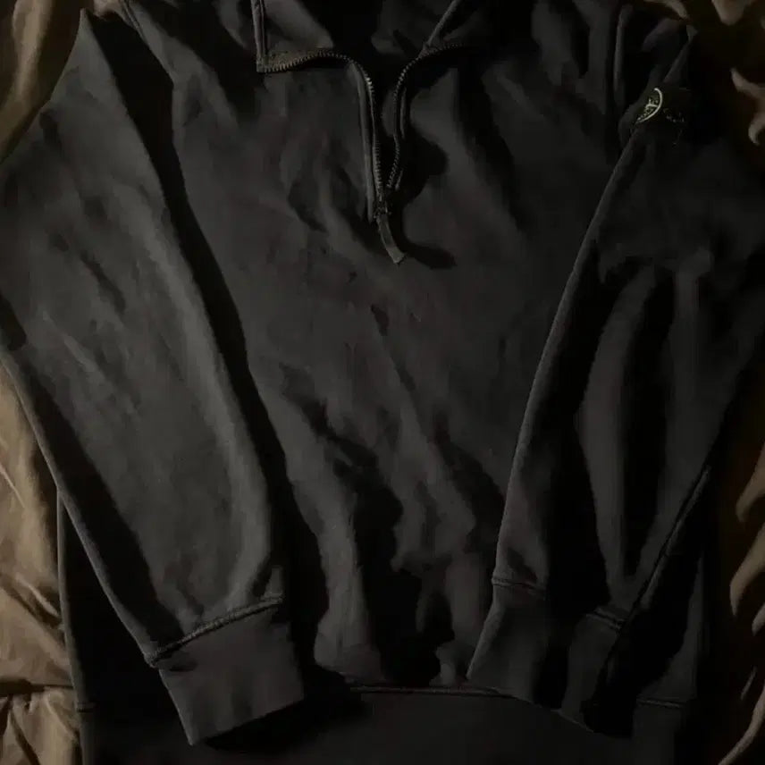 [BUNJANG] Stone Island Half-Zip Sweatshirt - Dark Grey (Size S) / 스톤아일랜드 반집업 맨투맨 S