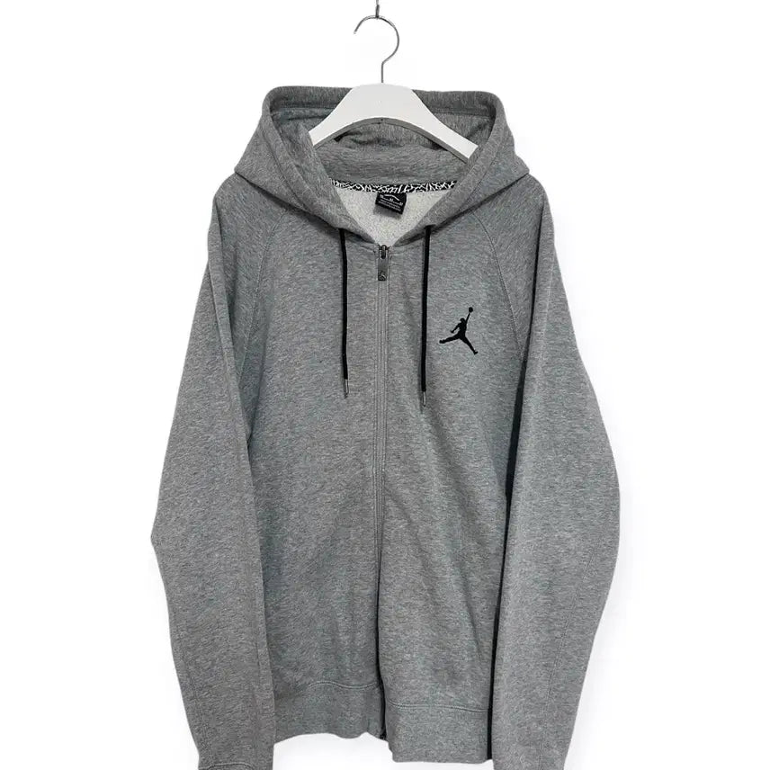 [BUNJANG] Jordan Logo Hooded Zip-Up Gray / 조던 로고 후드집업 그레이