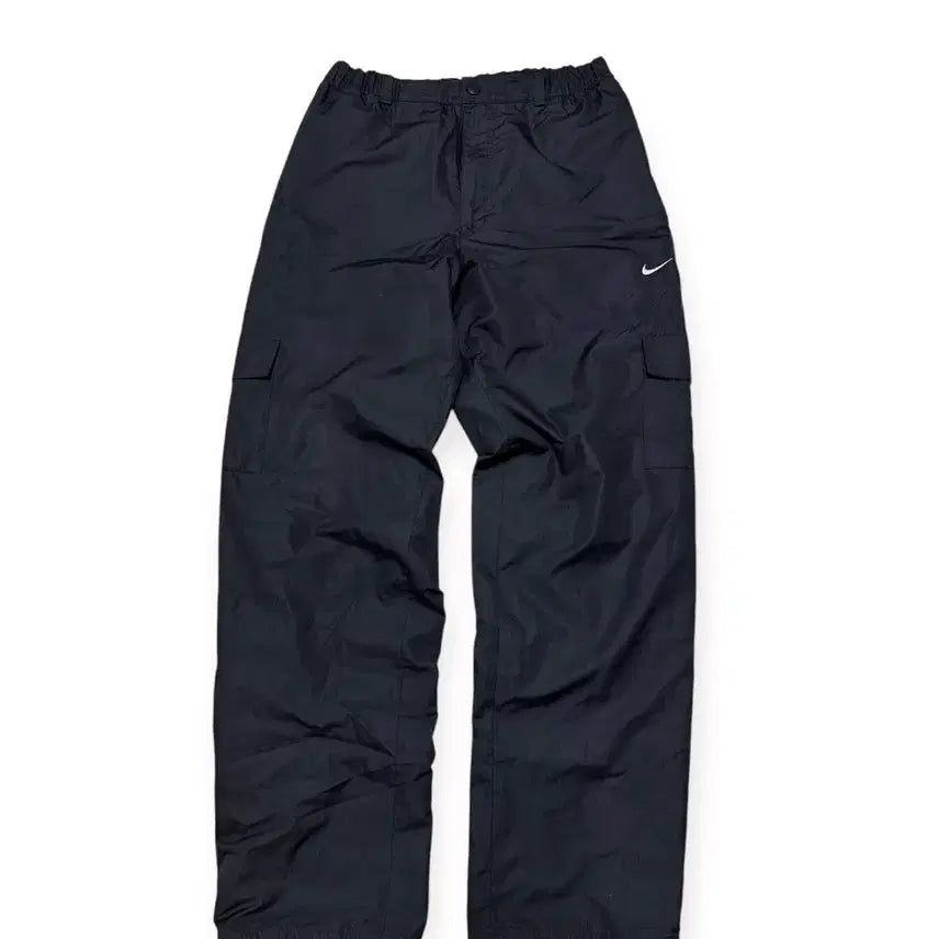 [BUNJANG] Nike Swoosh Black String Woven Pants / 나이키 스우시 블랙 스트링 우븐 팬츠