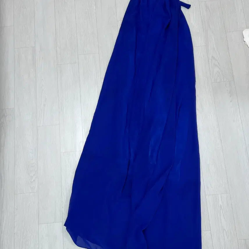 [BUNJANG] Blue Halterneck Long Dress / 블루 홀터넥 원피스