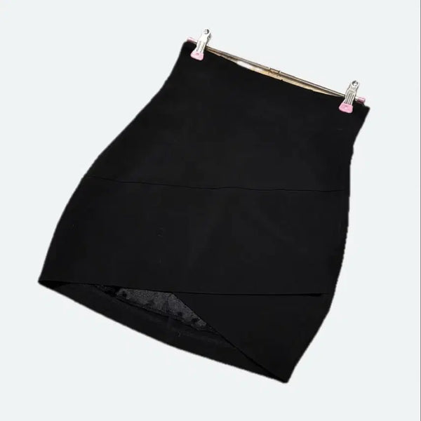 [BUNJANG] Tulip H-Line Mini Skirt - Black / 슬림) 튤립 H라인 미니 스커트 수입의류- 블랙 / 스몰