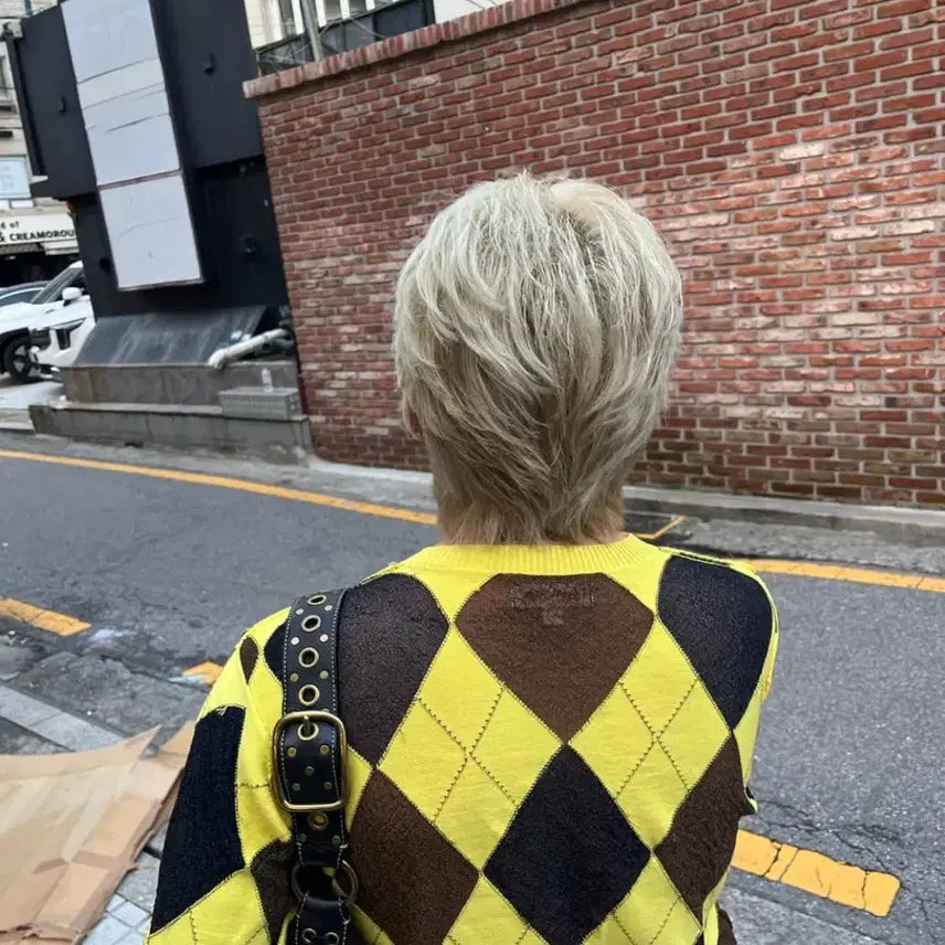 [BUNJANG] MASU Reversed Argyle Sweater / (46) masu REVERSED ARGYLE SWEATER