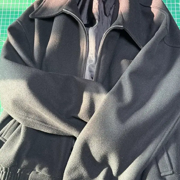 [BUNJANG] Wide Collar Wool Blouson Jacket / 빅카라 울 블루종 팔아요