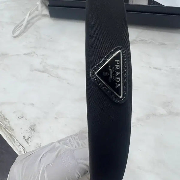 [BUNJANG] Prada Logo Black Headband / 프라다헤어밴드