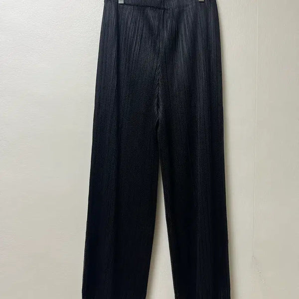 [BUNJANG] Women's Pleated Pants, Free Size, Black / 여성 플리츠 바지 프리