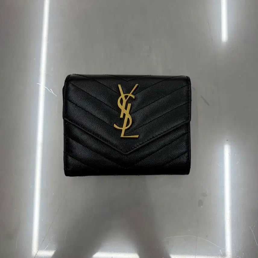 [BUNJANG] Saint Laurent Monogram Compact Bi-fold Wallet / 생로랑 반지갑