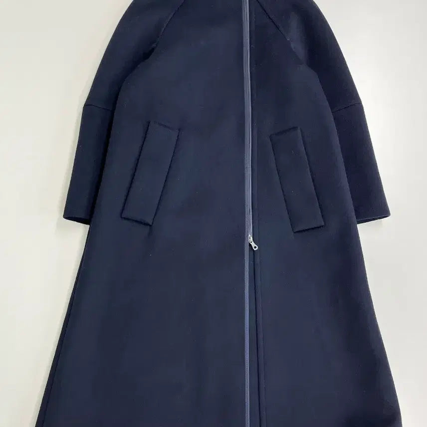 [BUNJANG] Sports Max Long Zip-Up Navy Coat Jacket (Size 34) / [정품/새상품/34] 스포츠막스 롱 집업 네이비 코트 자켓