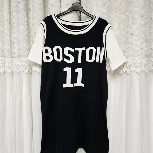 [BUNJANG] Boston 11 Knit Long T-shirt / 보스턴11 니트 롱티(하의실종)