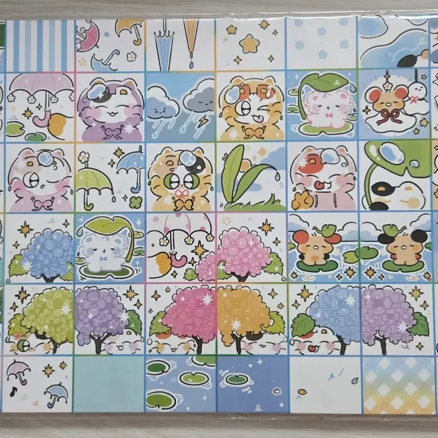 [BUNJANG] Gomyami Wrapping Paper Set / [포용]고먀미 랩핑지 50장