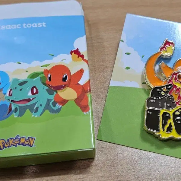 [BUNJANG] Isaac Toast Charmander Badge / 이삭토스트 포켓몬 뱃지 파이리