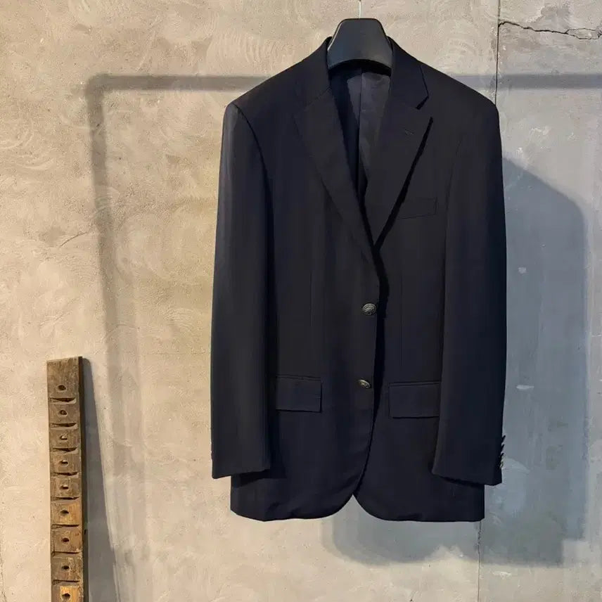 [BUNJANG] Polo Ralph Lauren Silver Button Navy Blazer Men's 105 / 폴로 랄프로렌 은장 블레이저 남성105