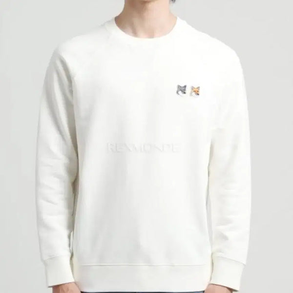 [BUNJANG] Maison Kitsuné Double Fox Head Sweatshirt White / 메종키츠네 더블폭스 헤드 맨투맨 화이트