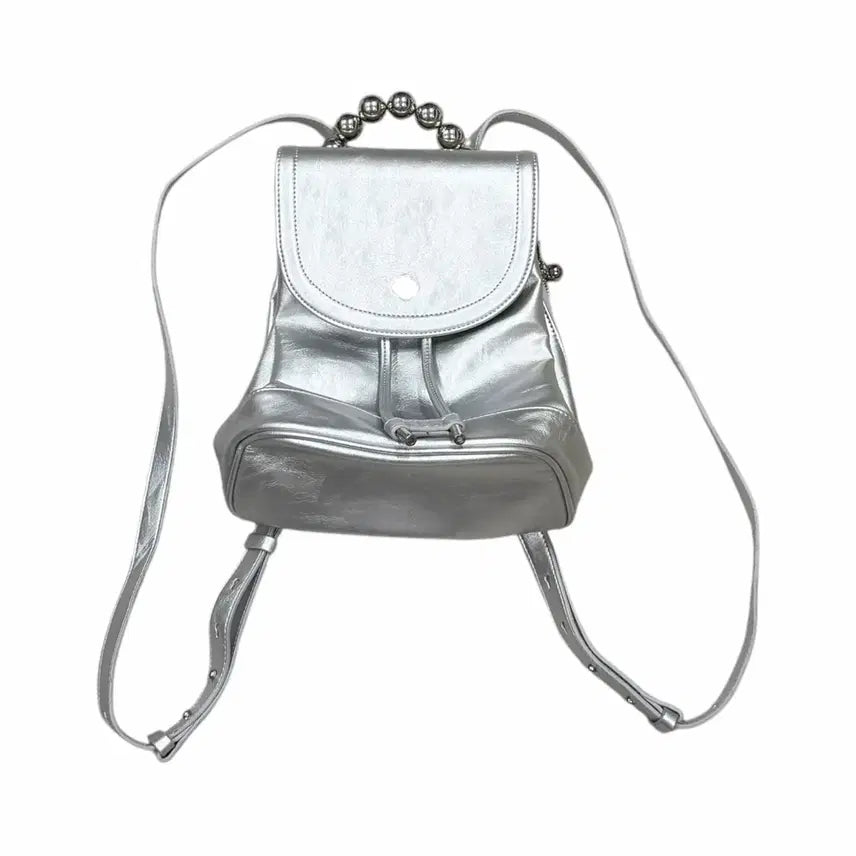 [BUNJANG] Hyeri Ari Beads Backpack Bag Silver / 히어리 아리 비즈 백팩 가방 실버