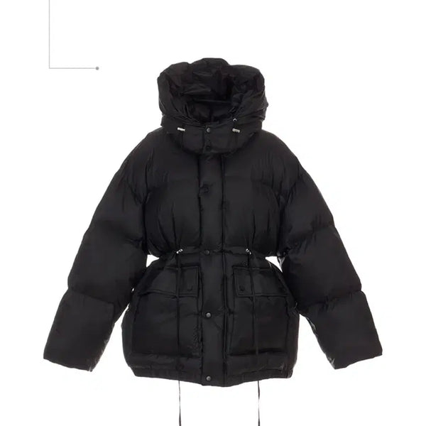 [BUNJANG] Dint Hooded Padded Jumper Black / 후드 패딩 점퍼(딘트에서 구매)