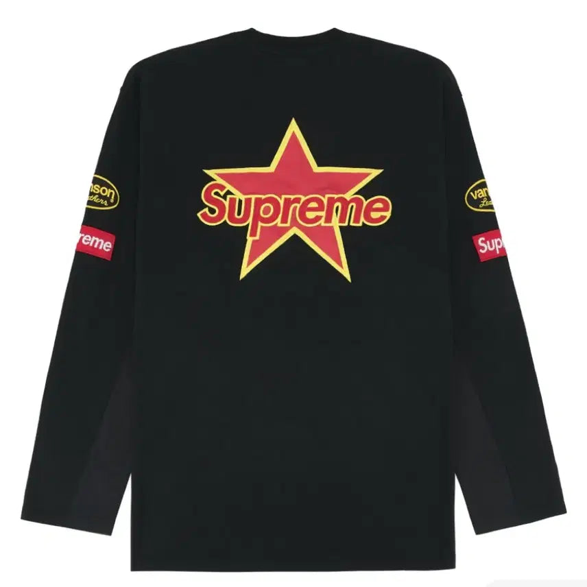 [BUNJANG] Supreme x Vanson Leather S Longsleeve Black M / 슈프림 x 밴슨 레더스 롱슬리브 블랙 M