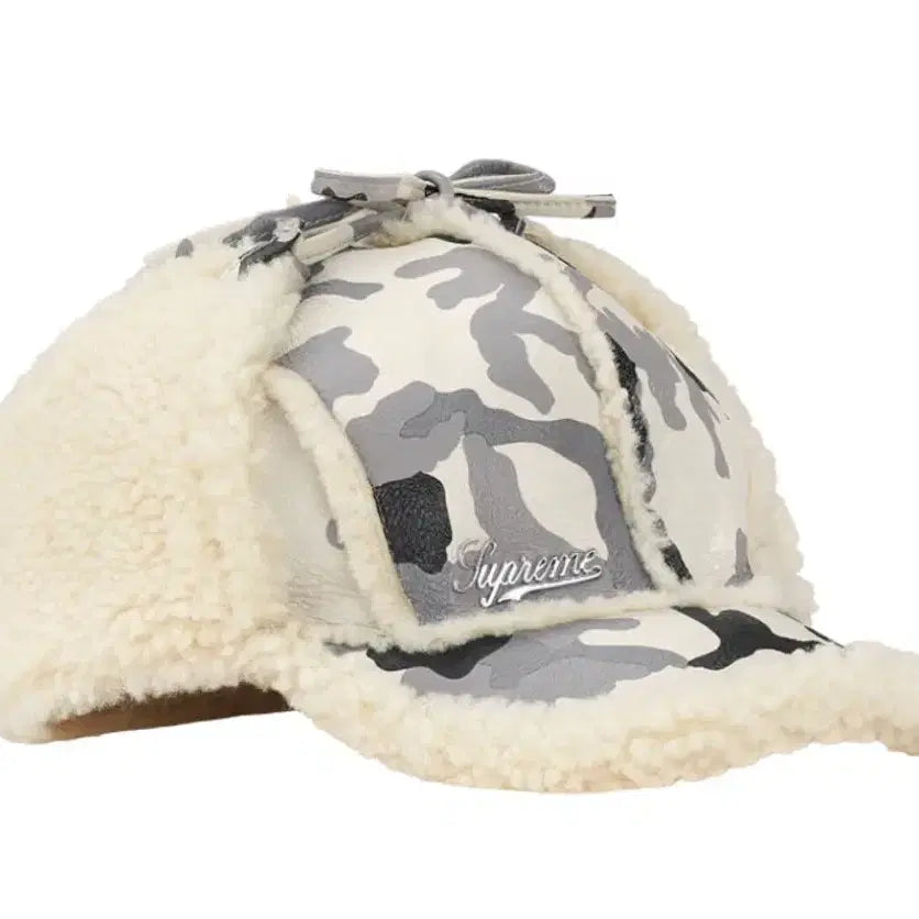[BUNJANG] Supreme Sherring Lined Ear Flap Cap Snow Camo / 슈프림 셔링 라인드 이어플랩 캡 스노우 카모 S/M M/L