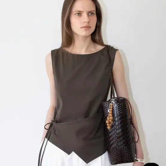 [BUNJANG] Lewebre Brown Blouse S New / 루에브르 블라우스 브라운 S 새상품