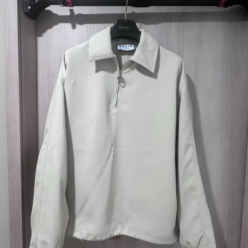 [BUNJANG] Solid Homme Zip-Up Jacket Beige / 솔리드옴므 반집업 자켓 베이지 23년