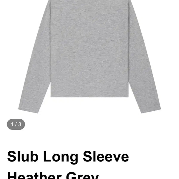 [BUNJANG] Publichouse Slub Long Sleeve Header Grey Size 2 / publichouse 슬럽 롱슬리브 헤더 그레이 2사이즈