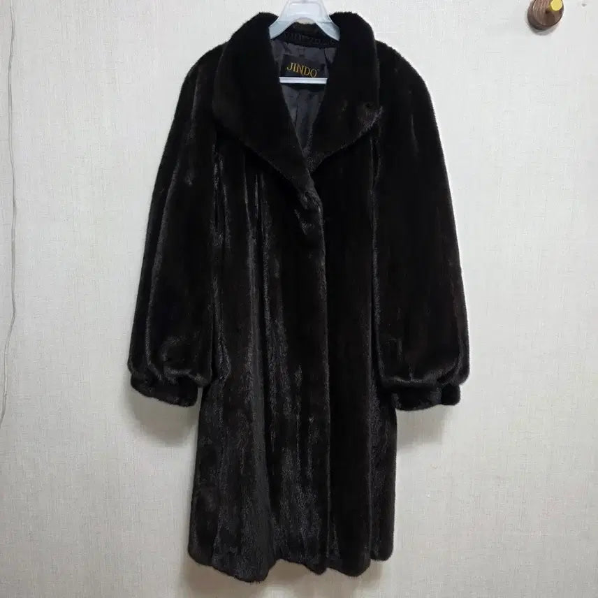 [BUNJANG] Jindo Mink Fur Coat Brown / 진도 모피코트 브라운